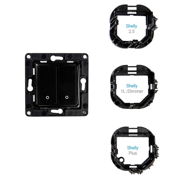 Shelly Wall Switch with 2 Buttons Black