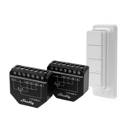 Shelly Shutter x2 + BLU RC Button 4 Pack