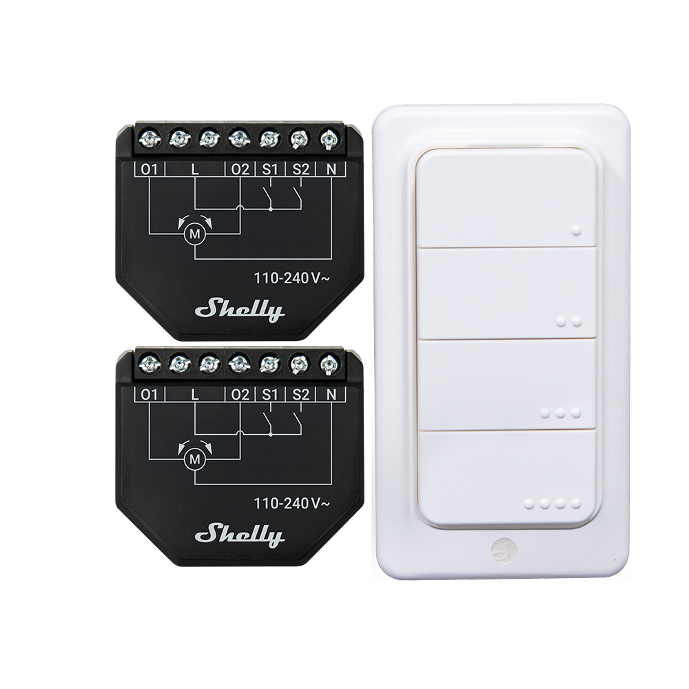 Shelly Shutter x2 + BLU RC Button 4件装