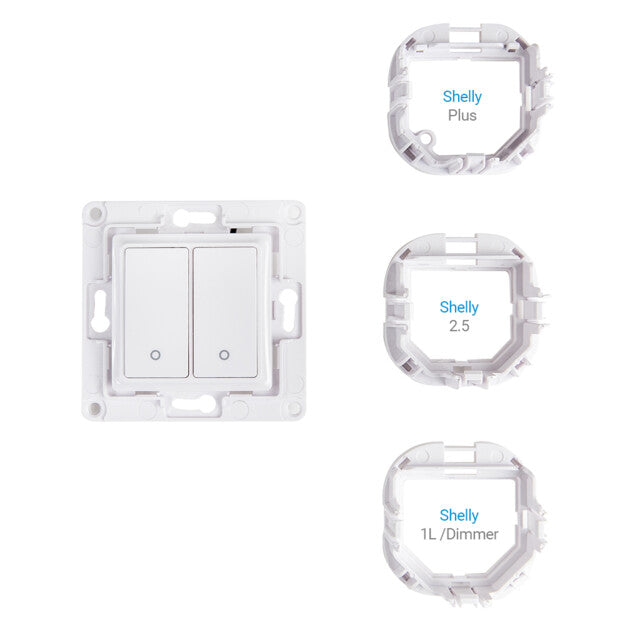 Shelly Wall Switch with 2 Buttons 白色