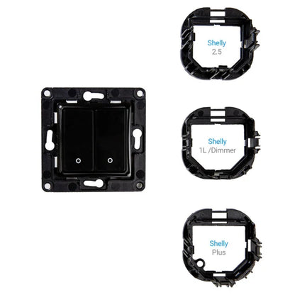 Shelly Wall Switch with 2 Buttons 黑色
